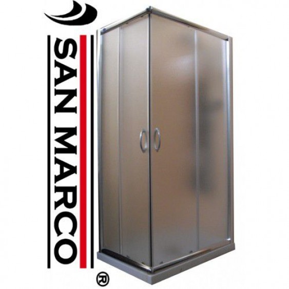 Box doccia 80x80 cm profilo cromato vetri da 5 mm